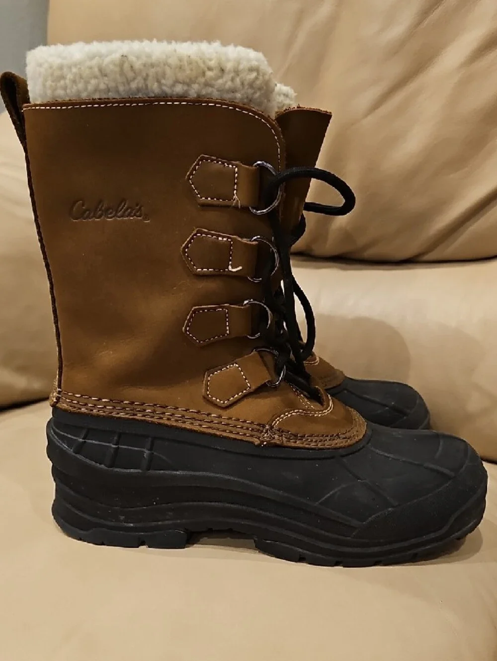 Cabela's Brown and Black Insulated Waterproof Winter Boots